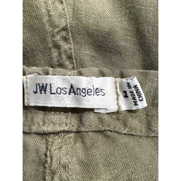 JW Los Angeles/Johnny Was Green Floral Embroidered Shorts, Size Medium - Picture 5 of 6